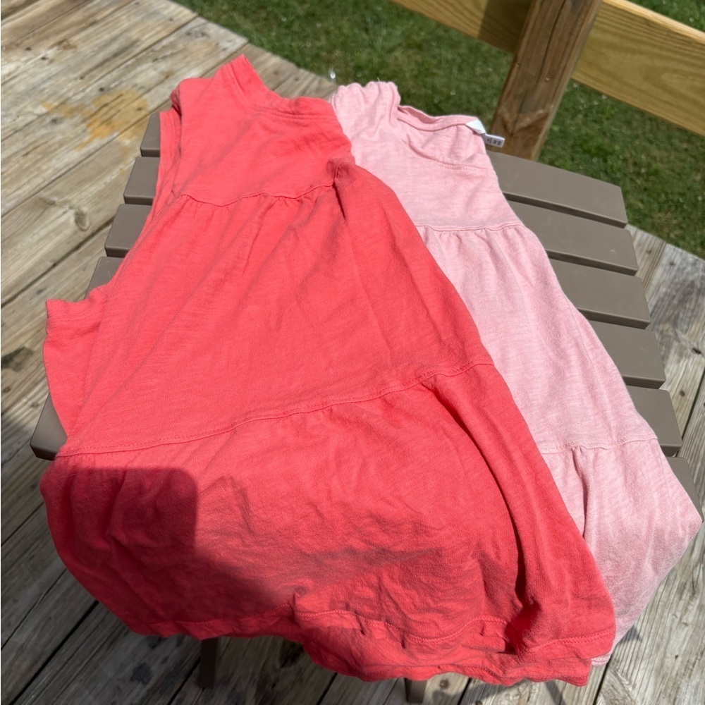 Coral and Pink Tank Tops